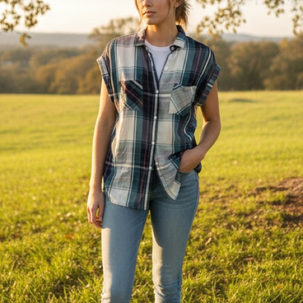 Rails "Britt" Multicolored Plaid Button Down